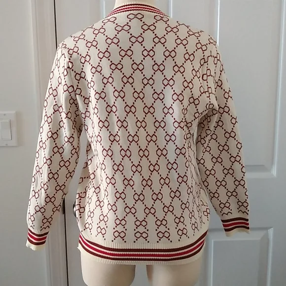 Bow Loop Print Cardigan - Picture 3 of 6